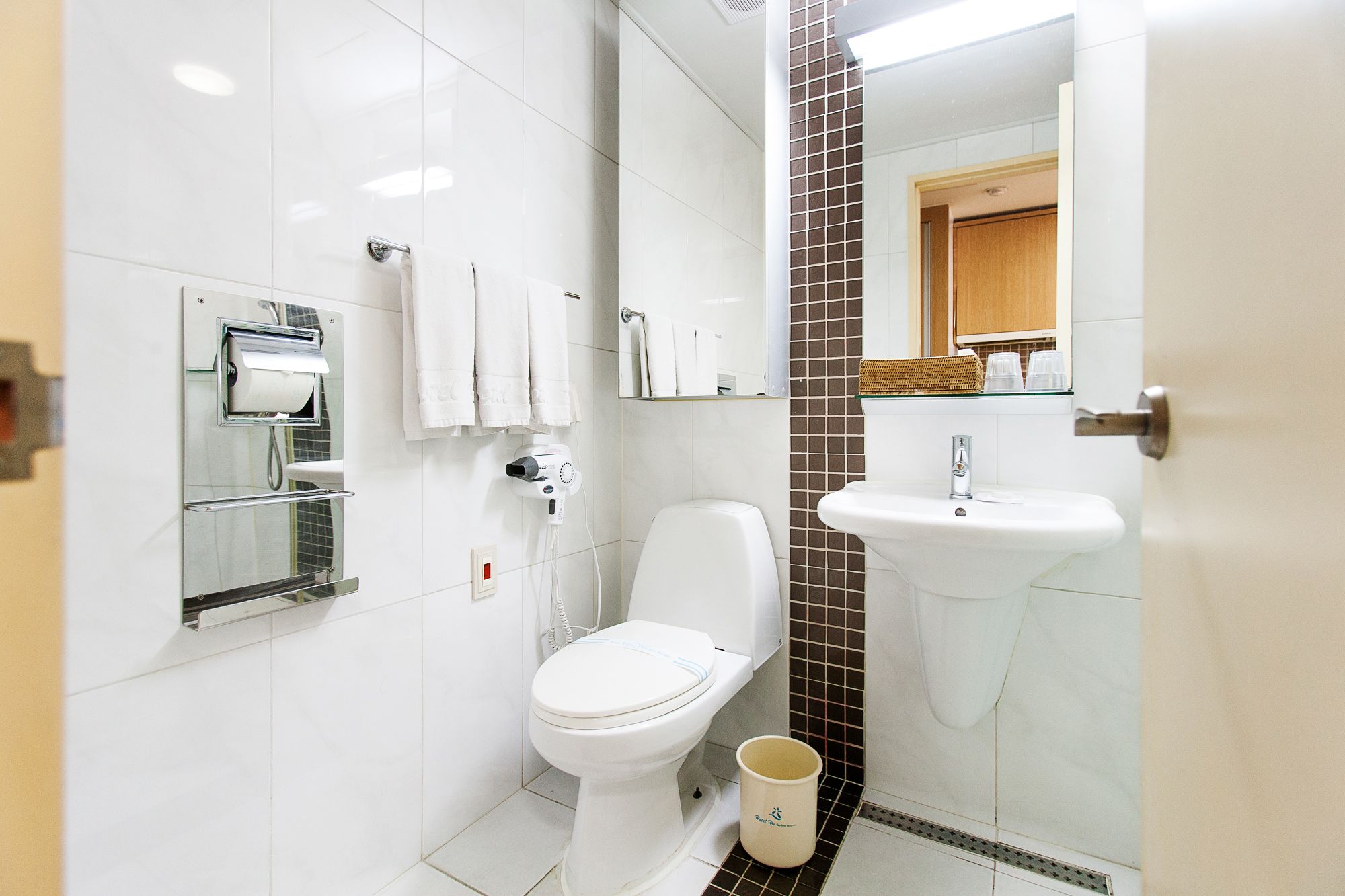 shower, designer toiletries, hair dryer, bathrobes