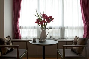 Premium bedding, down duvets, pillow-top beds, individually decorated