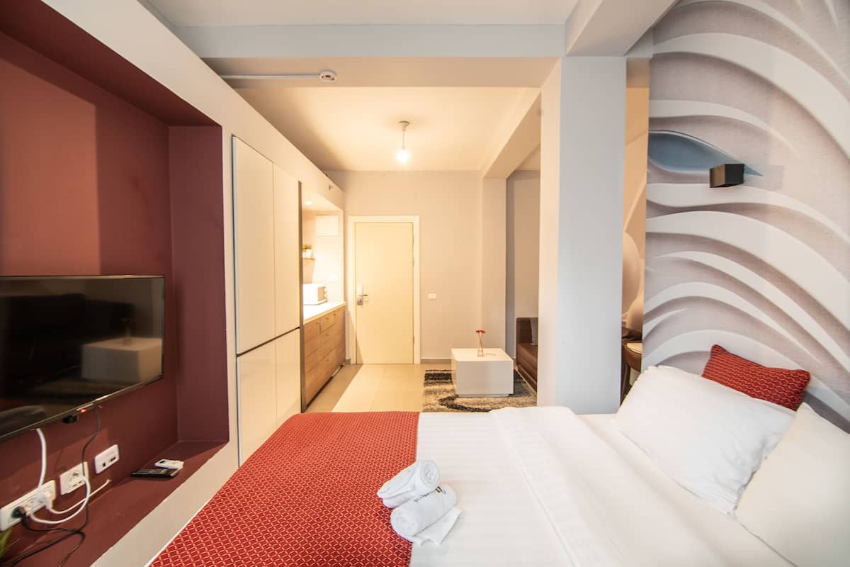 Superior tweepersoonskamer | 1 slaapkamer, luxe beddengoed, pillowtop-bedden, een kluis op de kamer