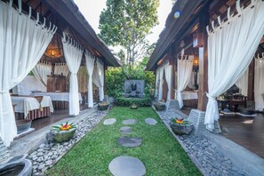 Behandelingskamers voor koppels, lichaamsbehandelingen, body scrubs