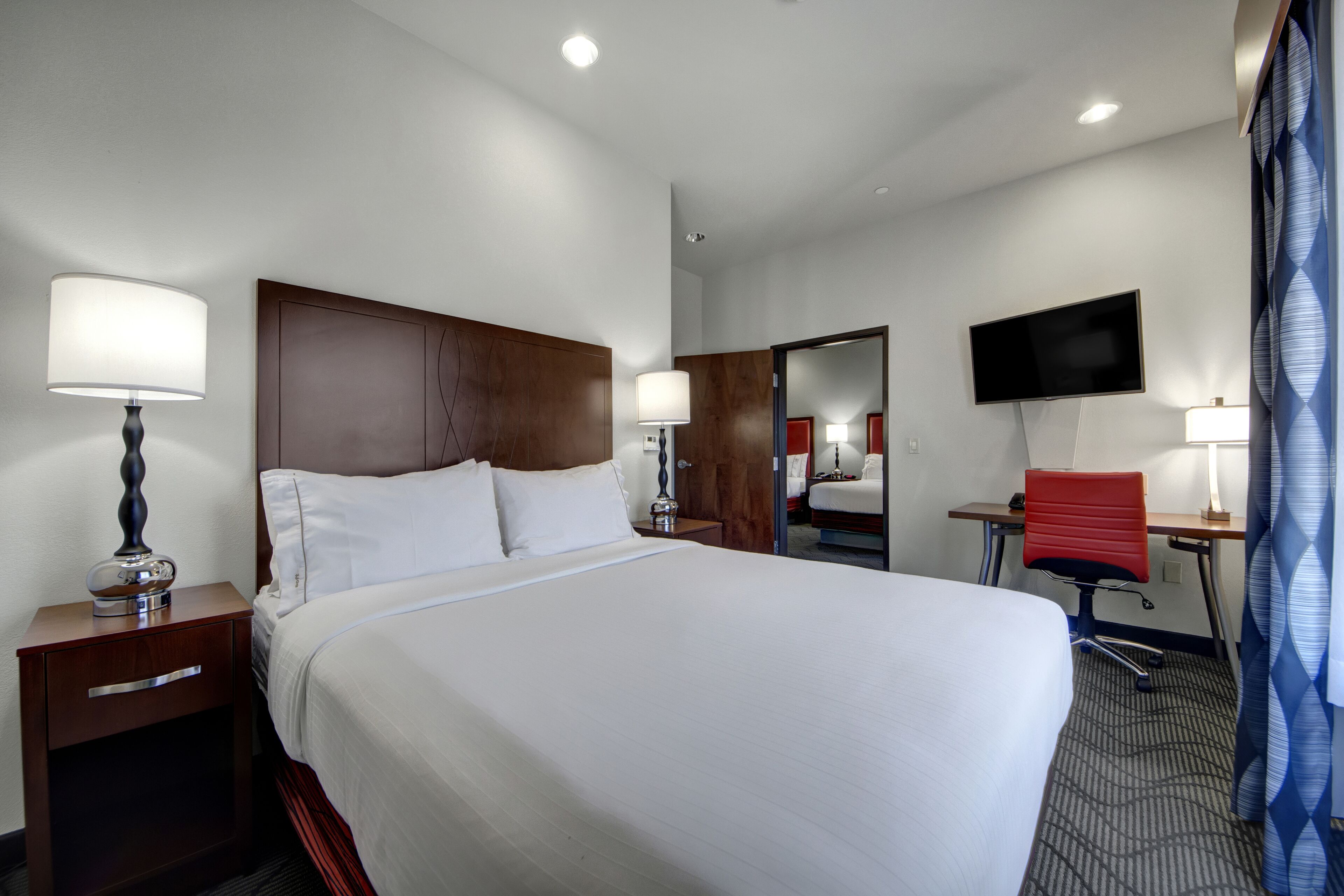 suite, 2 queen beds | 1 bedroom, pillow-top beds, desk, iron/ironing board