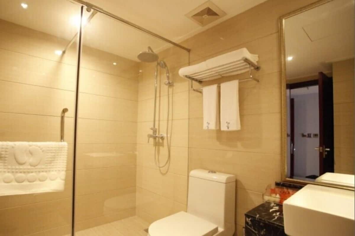Hair dryer, bathrobes, slippers
