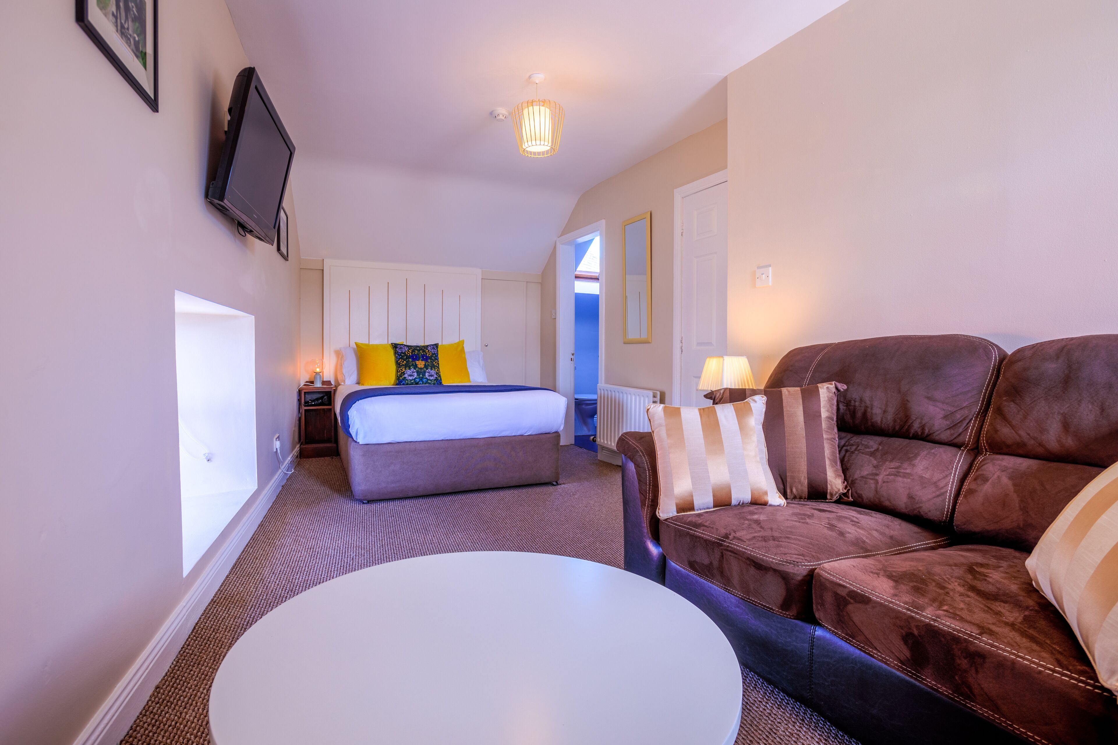 Blackout drapes, iron/ironing board, free WiFi, bed sheets