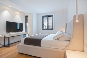 Panorama penthouse | Lakens van Egyptisch katoen, luxe beddengoed, donsdekens