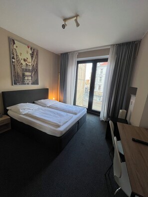 Double Room, 1 Double or 2 Single Beds, Non Smoking | Desk, laptop workspace, blackout curtains, iron/ironing board