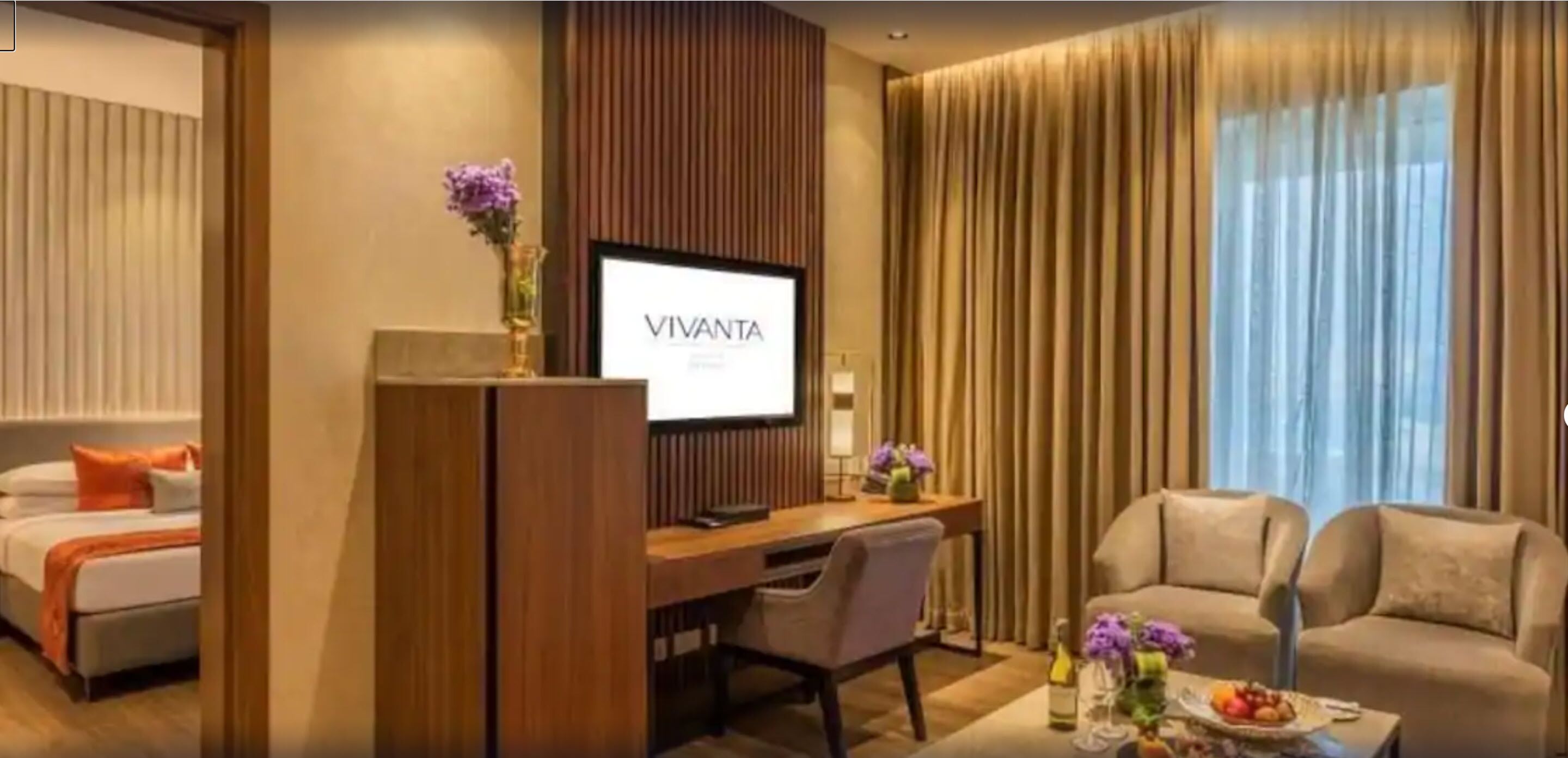 premium suite (both ways airport transfer) | living area | 32-inch led tv with satellite channels, tv