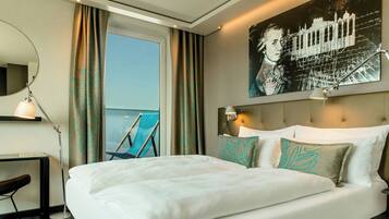 Geluiddichte muren, een strijkplank/strijkijzer, gratis wifi, beddengoed