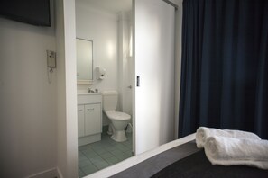 Deluxe Twin Room | Bathroom | Shower, hair dryer, towels - Chermside Court Motel (Chermside)