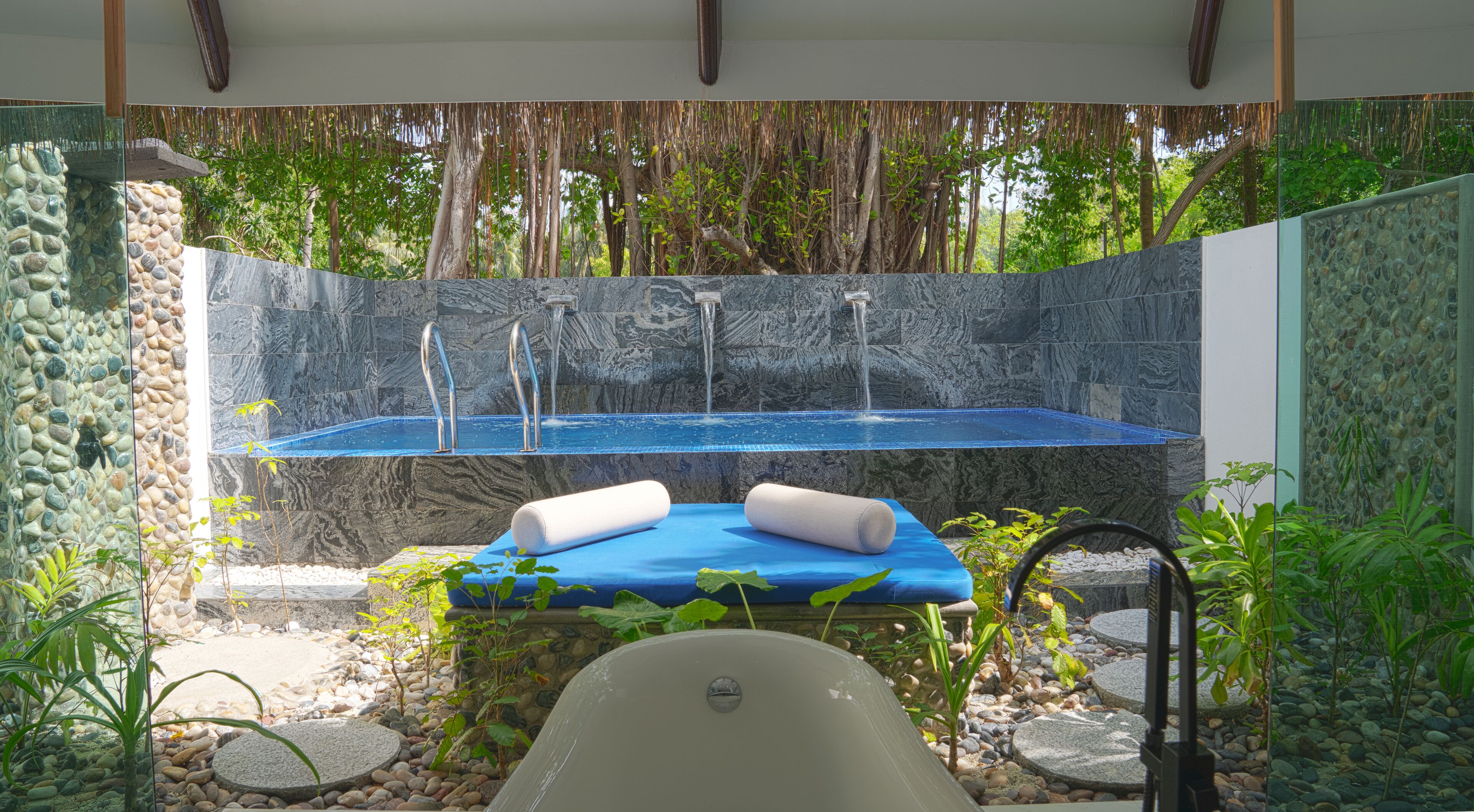 beach villa with private pool with 15% off food & beverage (excluding in-room dining). | 1 bedroom, down duvets, free minibar items, in-room safe