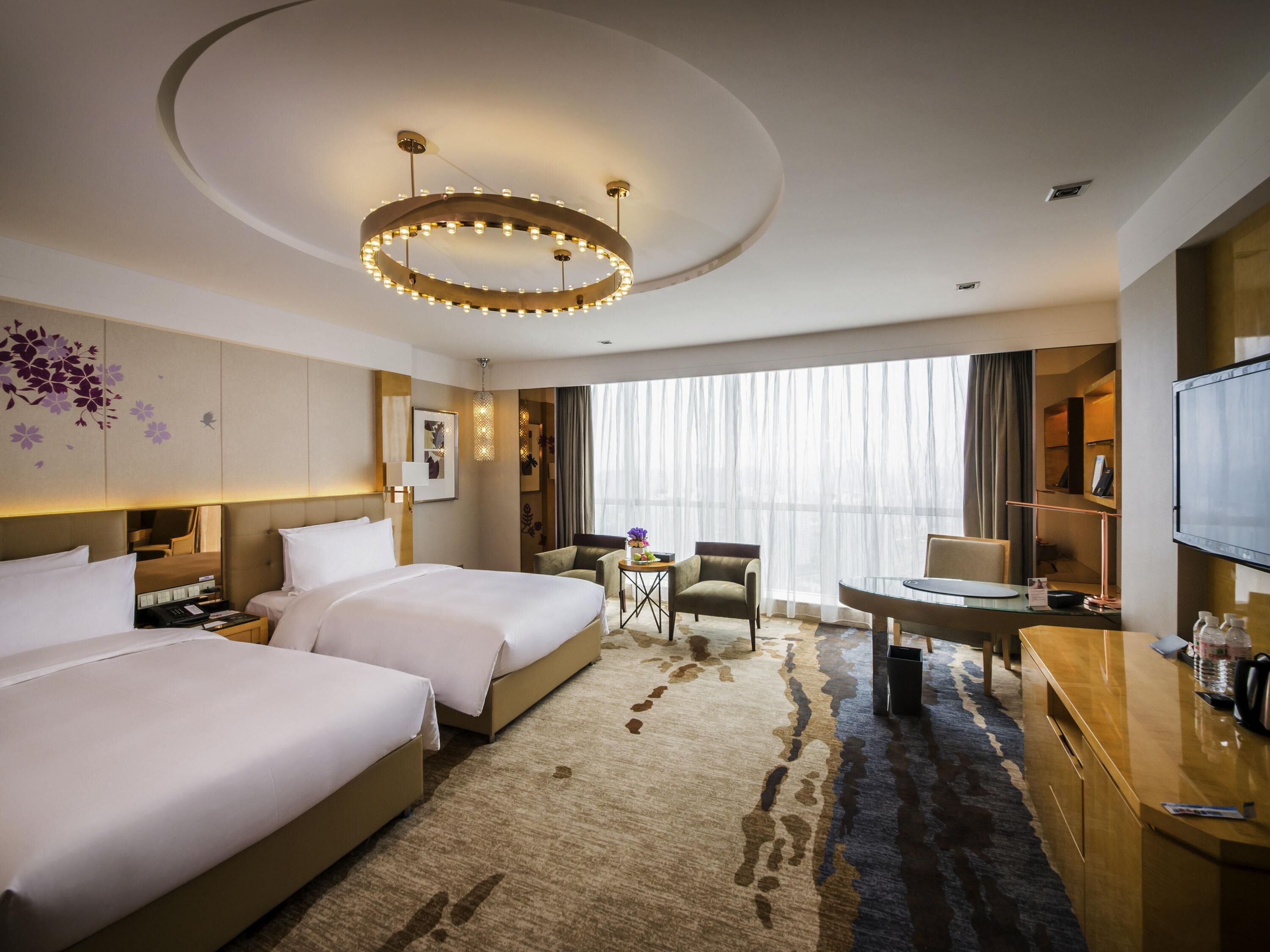 Premium bedding, free minibar items, in-room safe