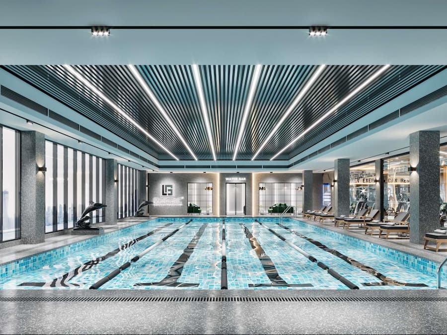 Indoor pool, open 7:00 AM to 10:00 PM, sun loungers