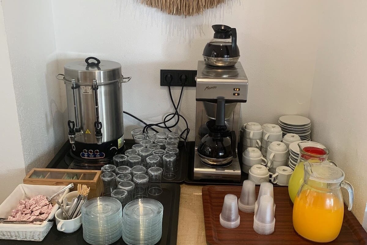 daily buffet breakfast (eur 8 per person)