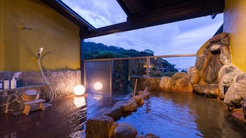King 102, Open-Air Bath, Optional meals in dining room | Bathroom | Free toiletries, hair dryer, bathrobes, slippers