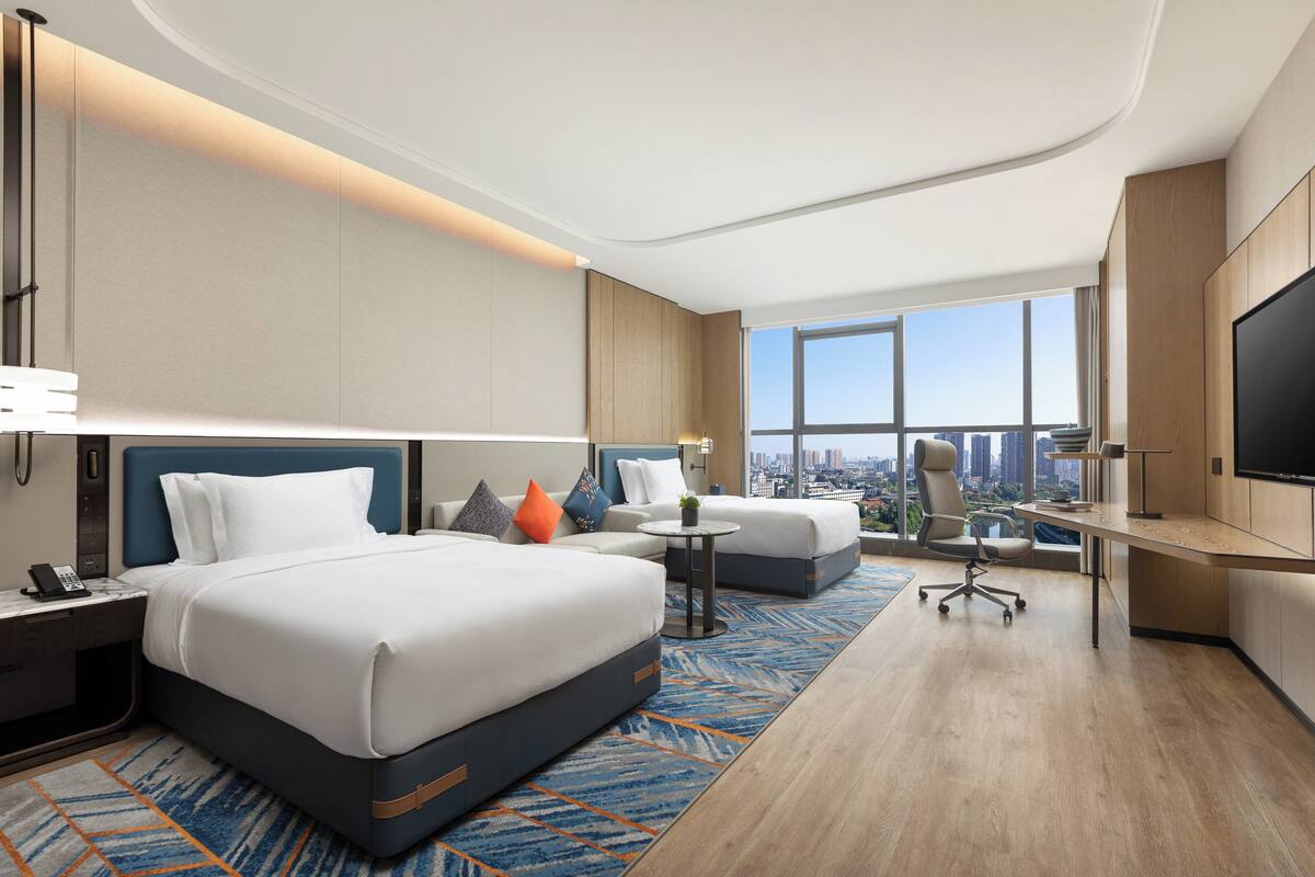 Premium Room, 2 Double Beds, River View | Minibar, free wired Internet