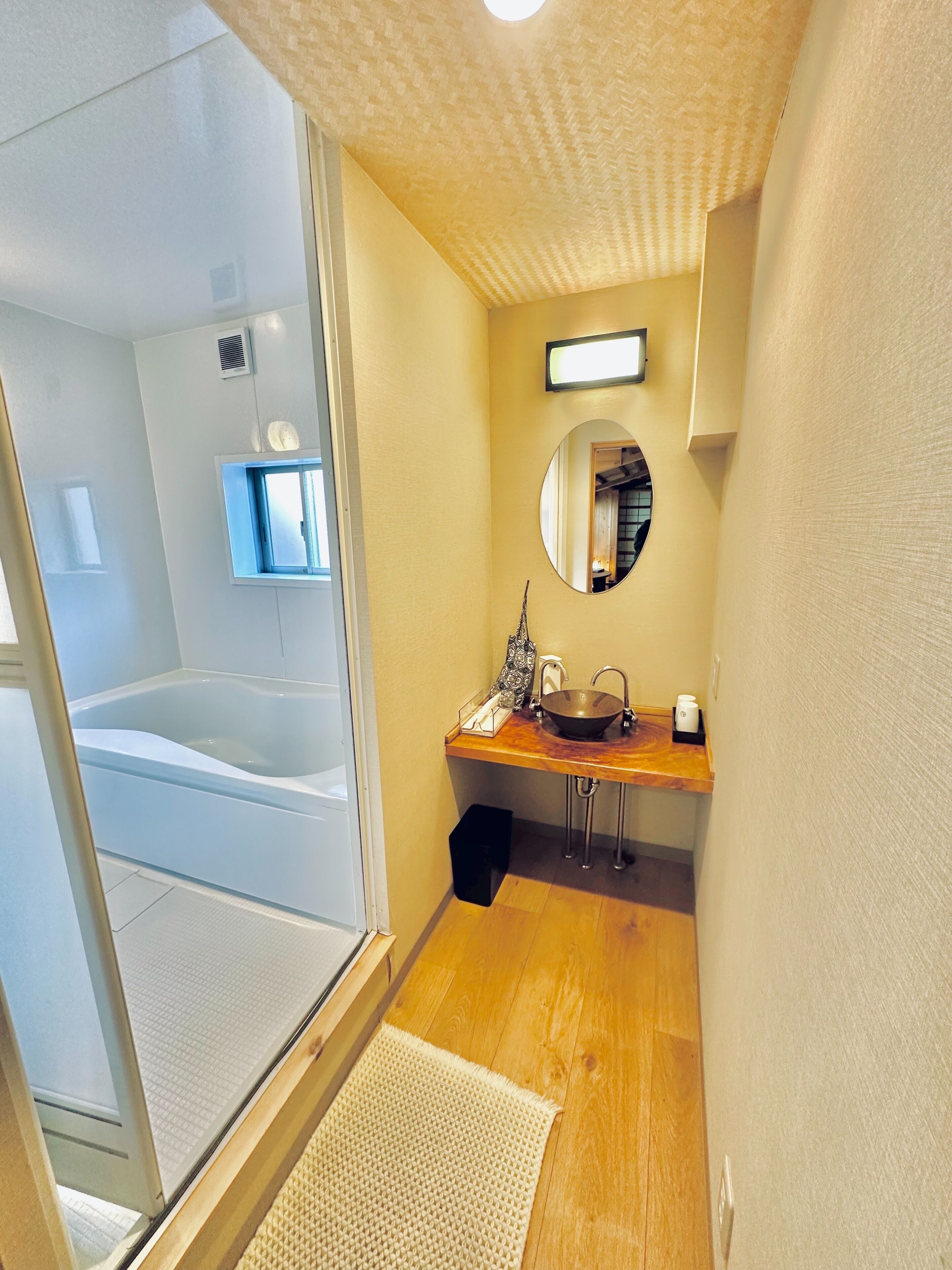 Studio Apartment (Tsubaki), Non Smoking | Bathroom | Hair dryer, towels