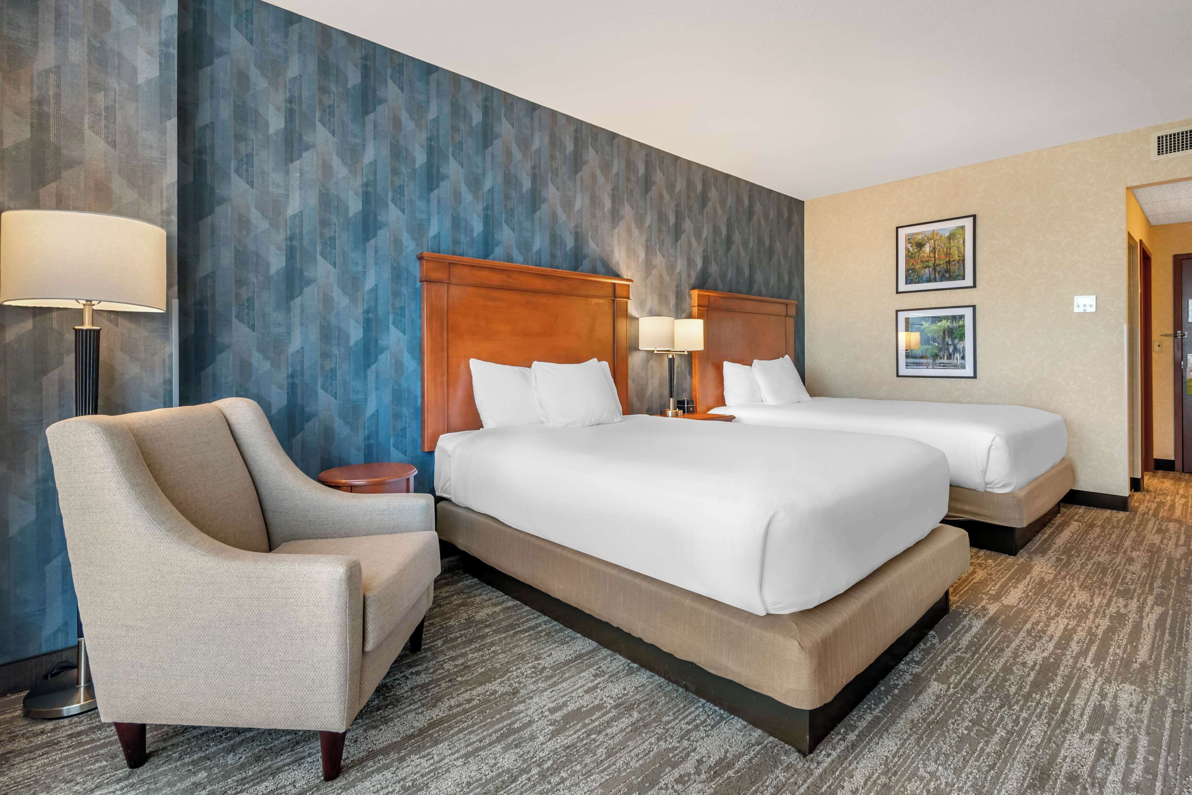 blackout curtains, iron/ironing board, free cots/infant beds