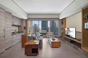 Executive appartement, 1 slaapkamer, keuken, uitzicht op stad | Kameruitzicht