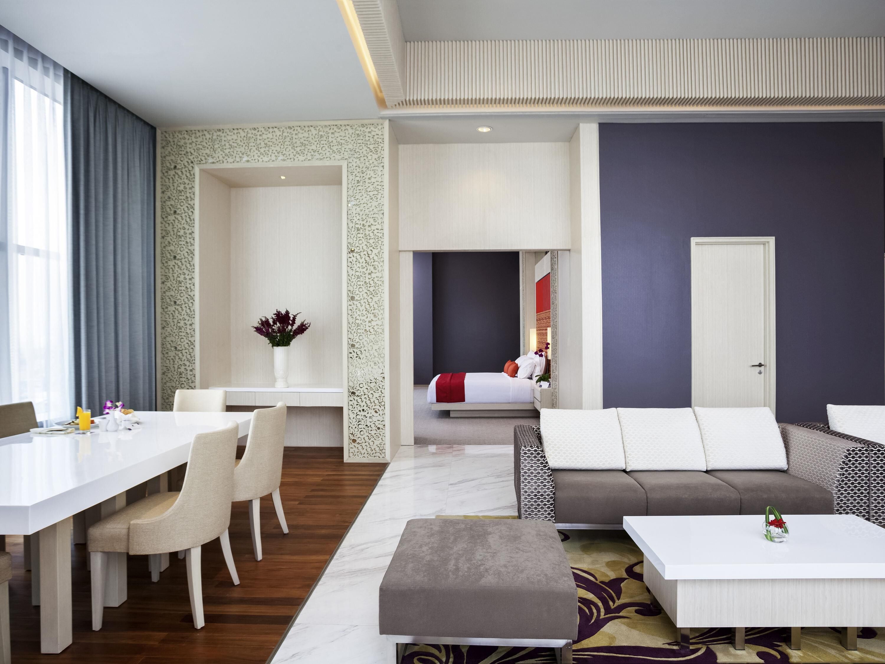 In-room safe, desk, laptop workspace, blackout curtains