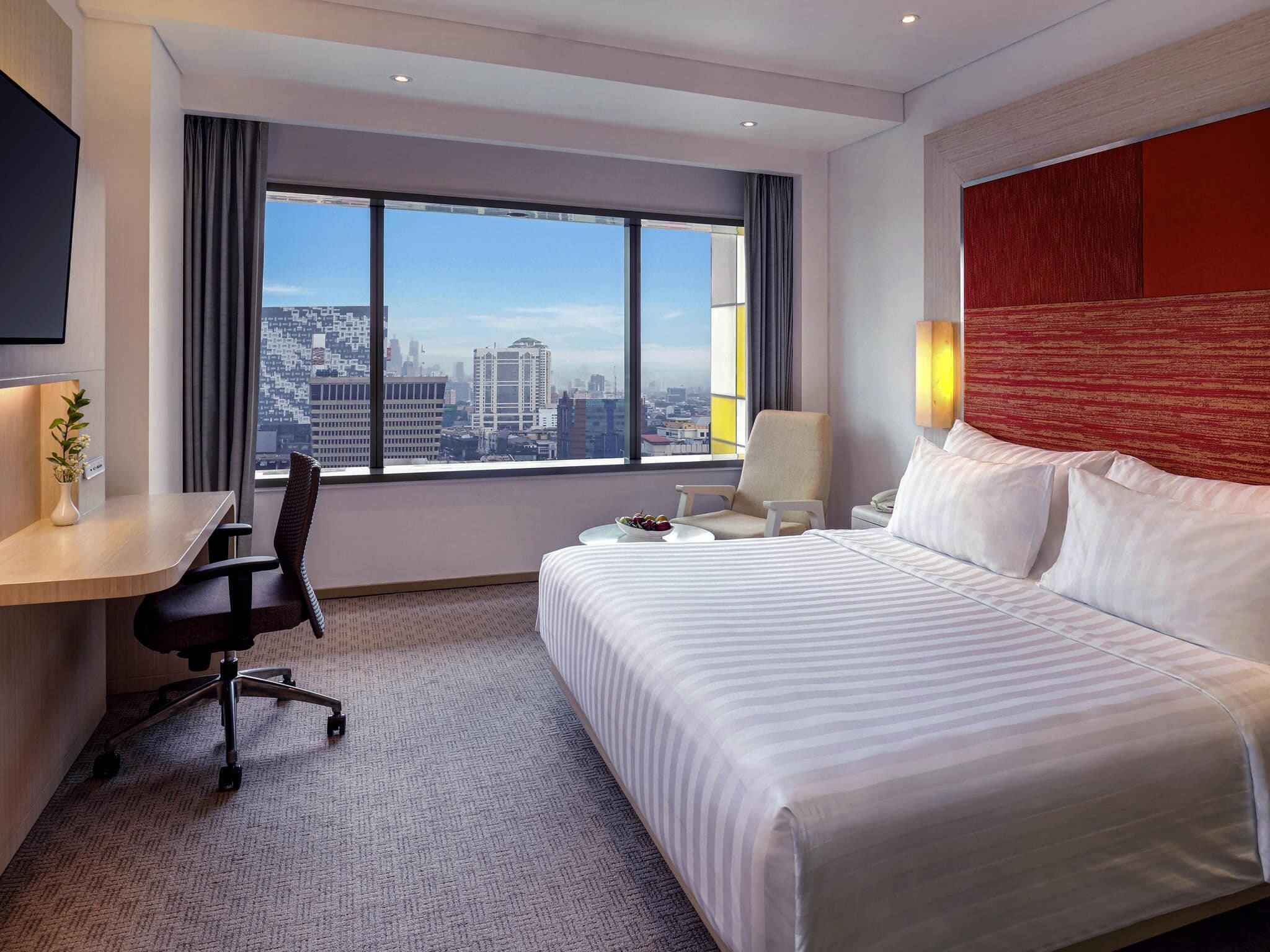 In-room safe, desk, laptop workspace, blackout curtains