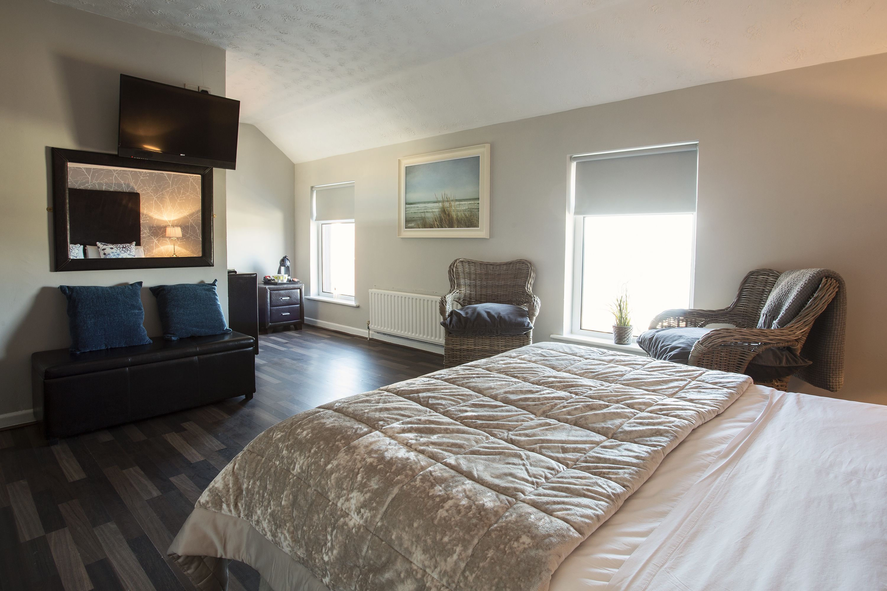 Chambre Double, vue mer | Bureau, fer et planche à repasser, Wi-Fi gratuit, draps fournis