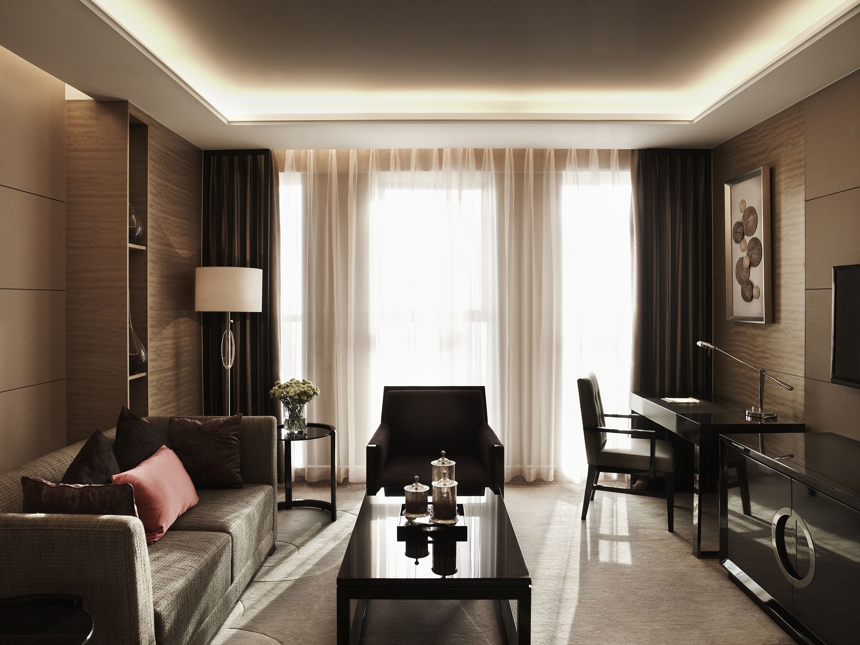 superior suite, 1 king bed | living area | tv, pay films