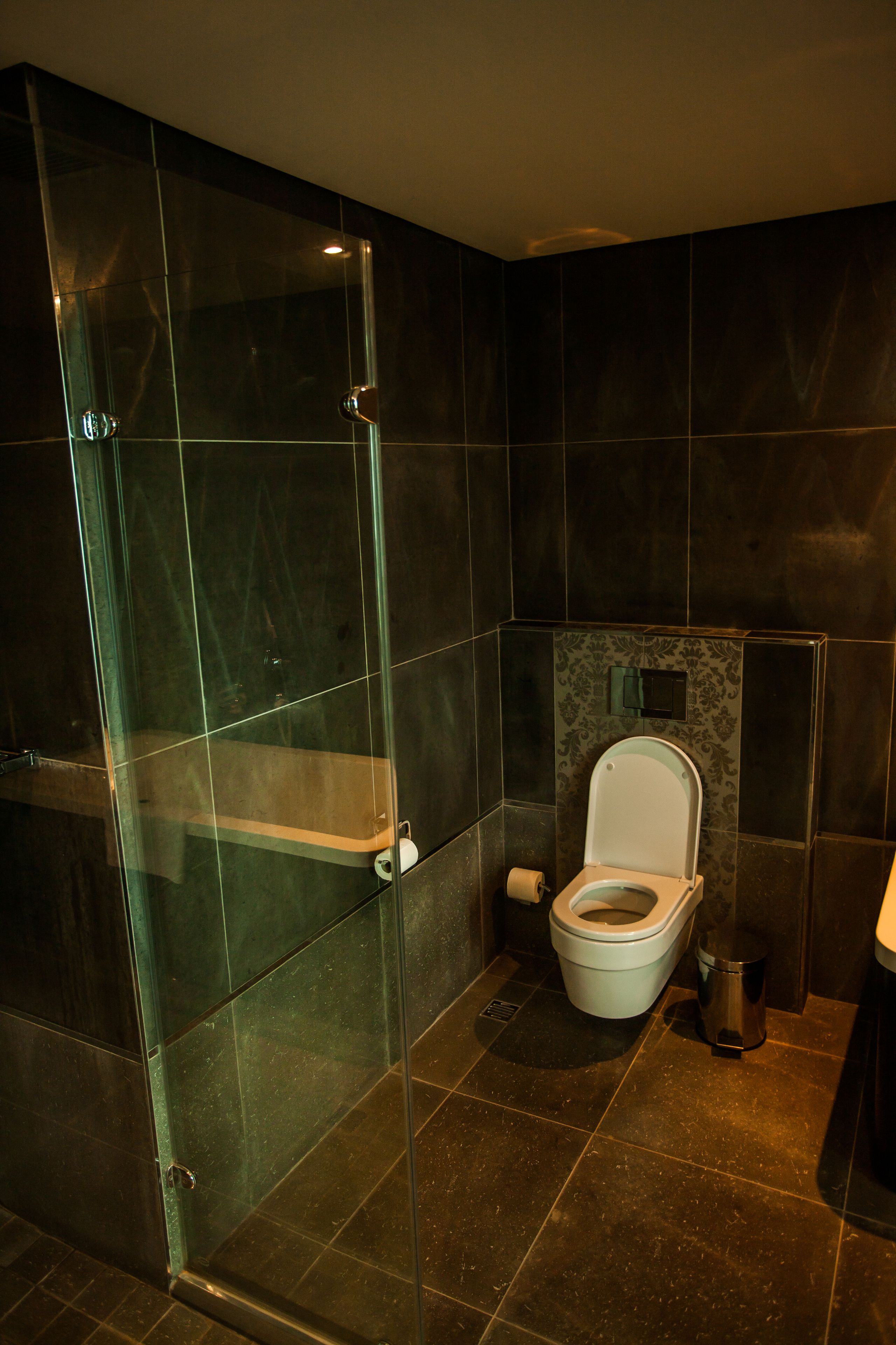 deep-soaking bathtub, free toiletries, hair dryer, towels