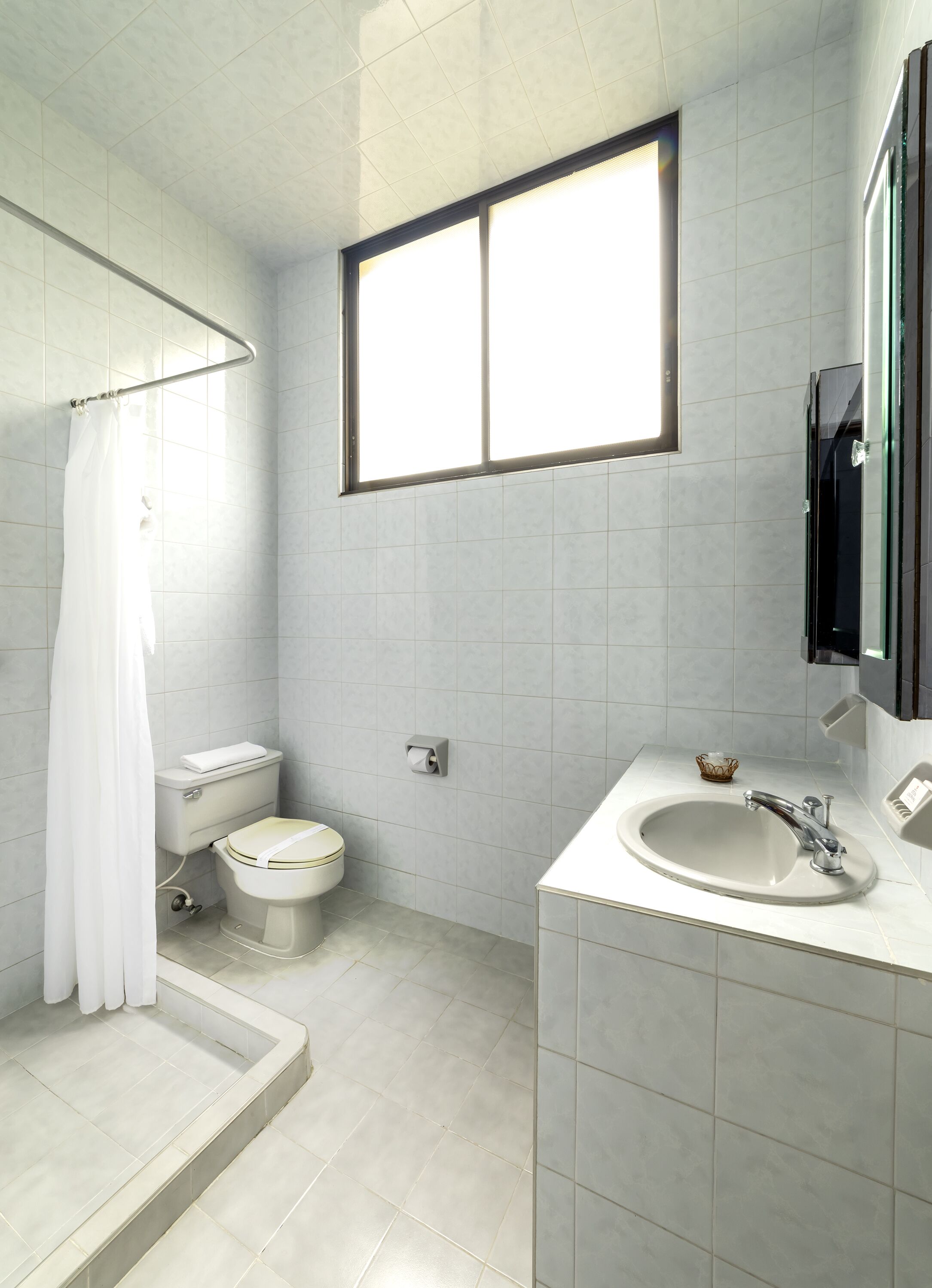 family double room | bathroom | shower, hair dryer, towels