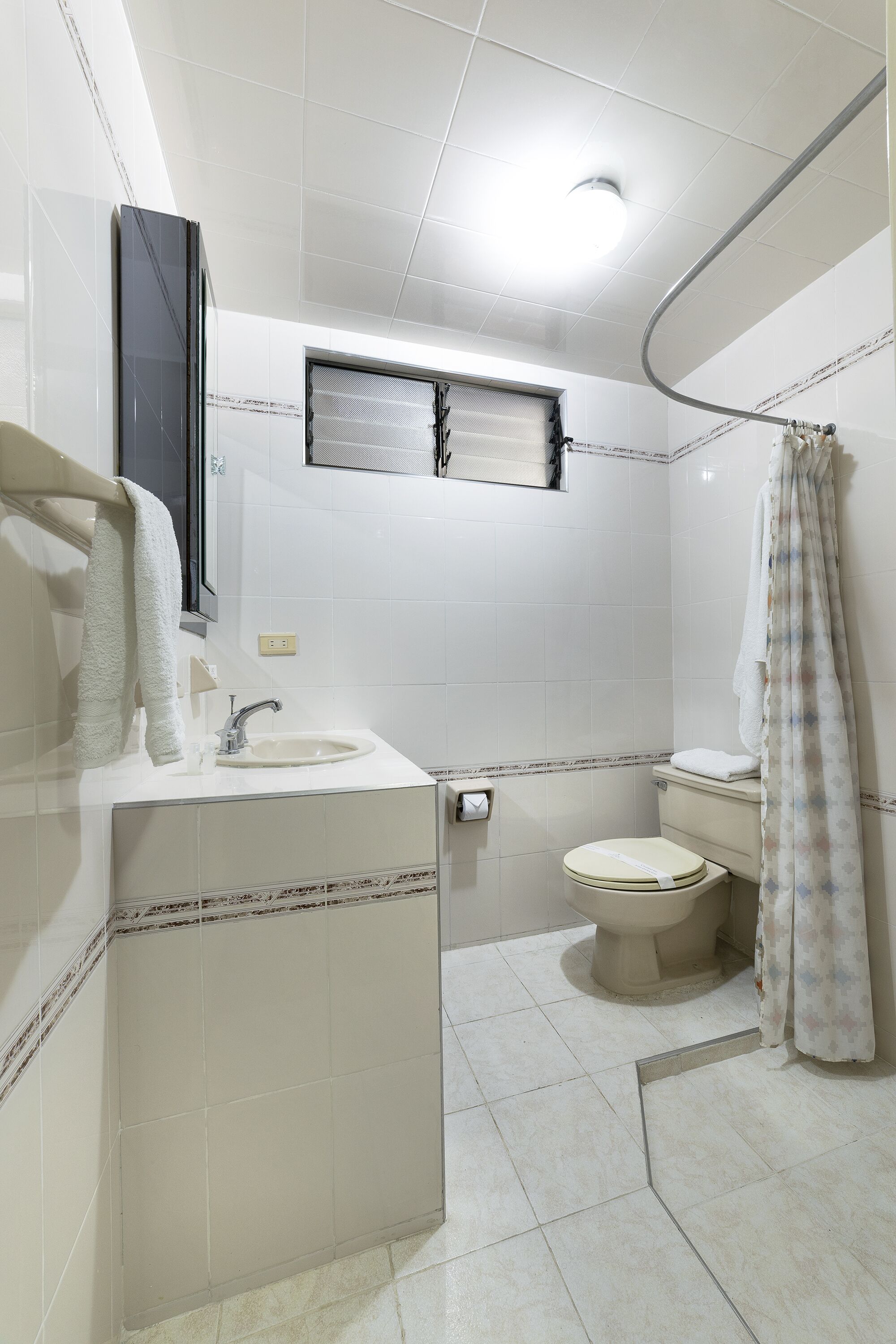 family double room | bathroom | shower, hair dryer, towels
