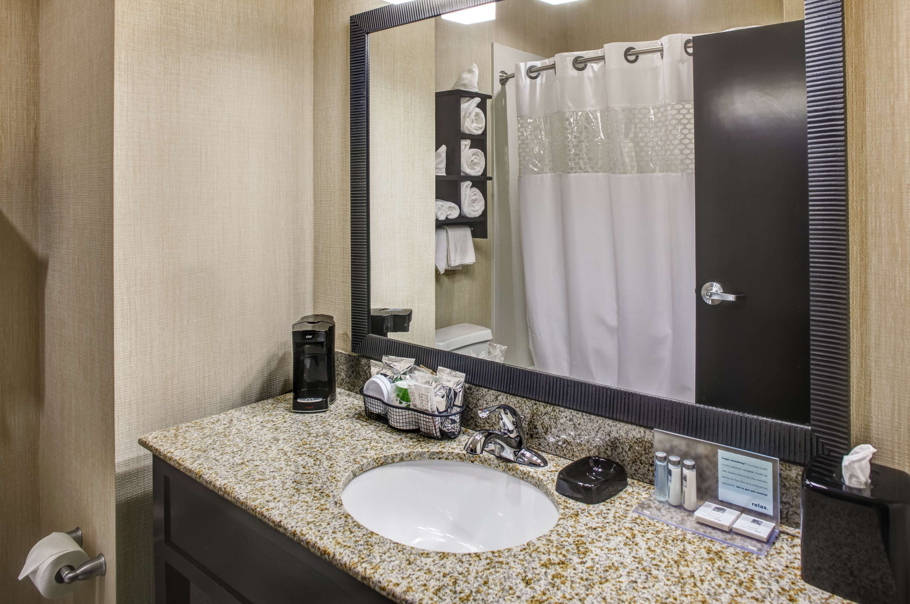 free toiletries, hair dryer, towels, soap