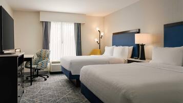 Two Queen Beds | Hypo-allergenic bedding, desk, laptop workspace, blackout drapes