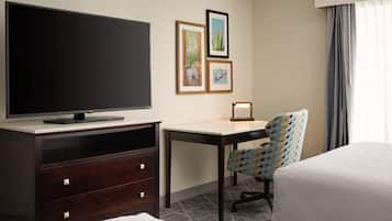 Two Queen Beds | Hypo-allergenic bedding, desk, laptop workspace, blackout drapes