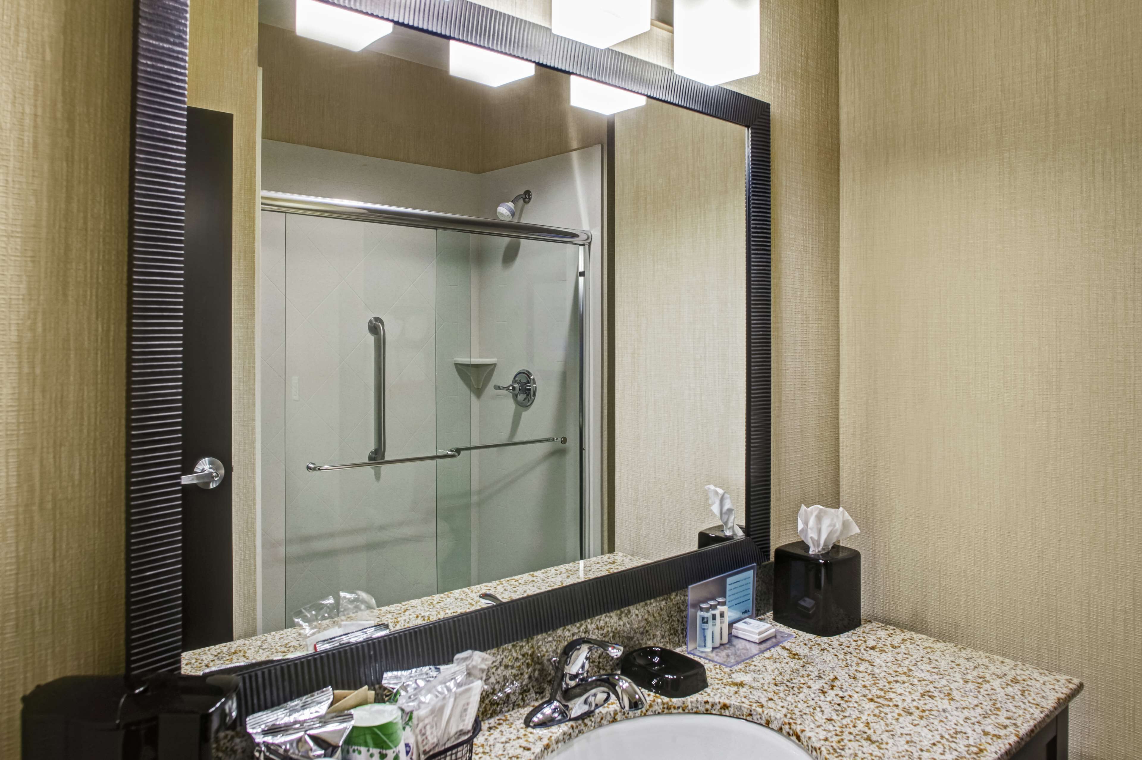 free toiletries, hair dryer, towels, soap