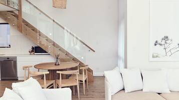 Luxury Apartment | Living area | Flat-screen TV, DVD player