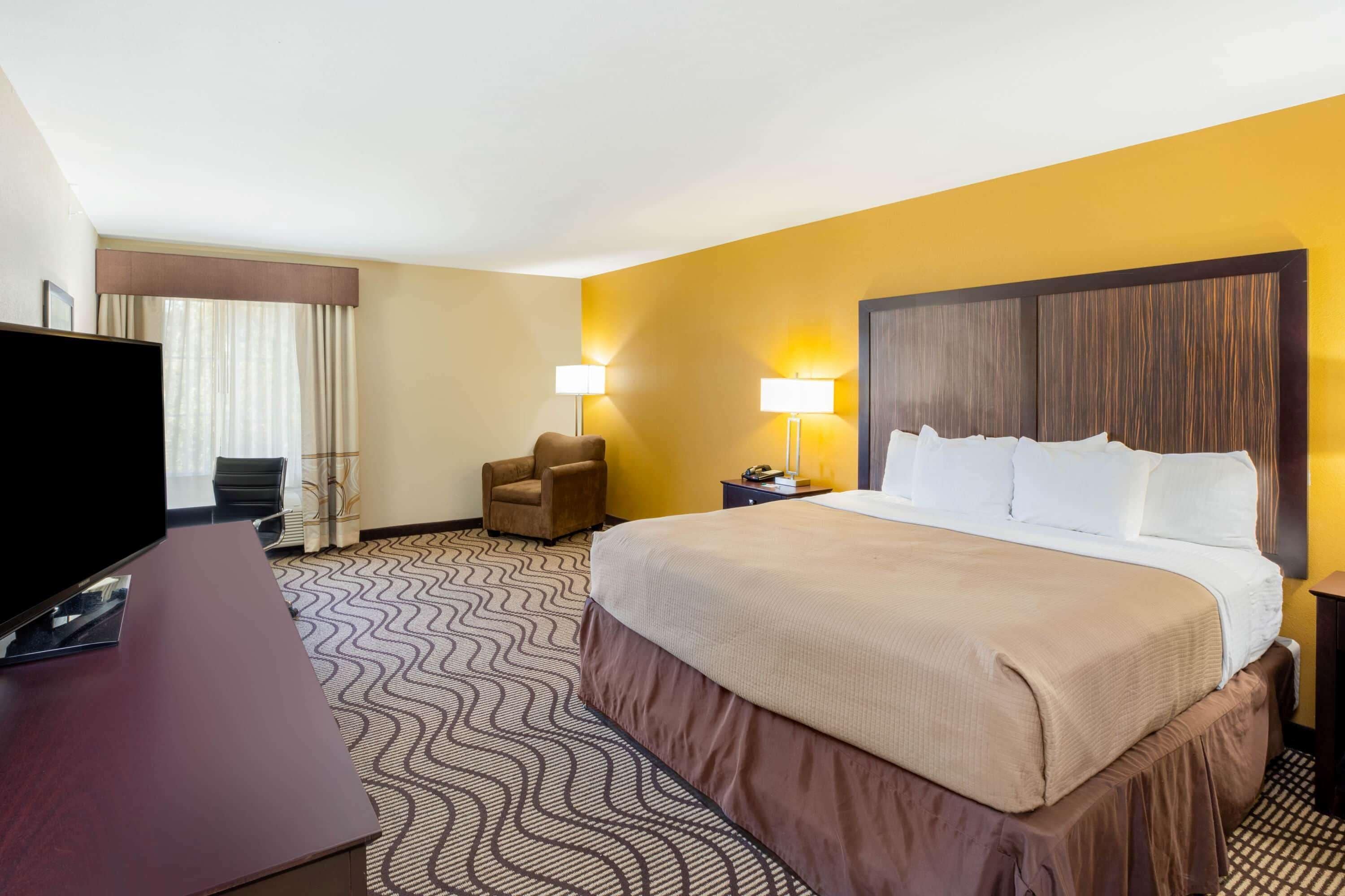 room, 1 king bed, non smoking | premium bedding, pillow-top beds, desk, iron/ironing board