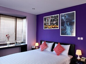 The Usual Spot | Down duvets, in-room safe, individually decorated, desk
