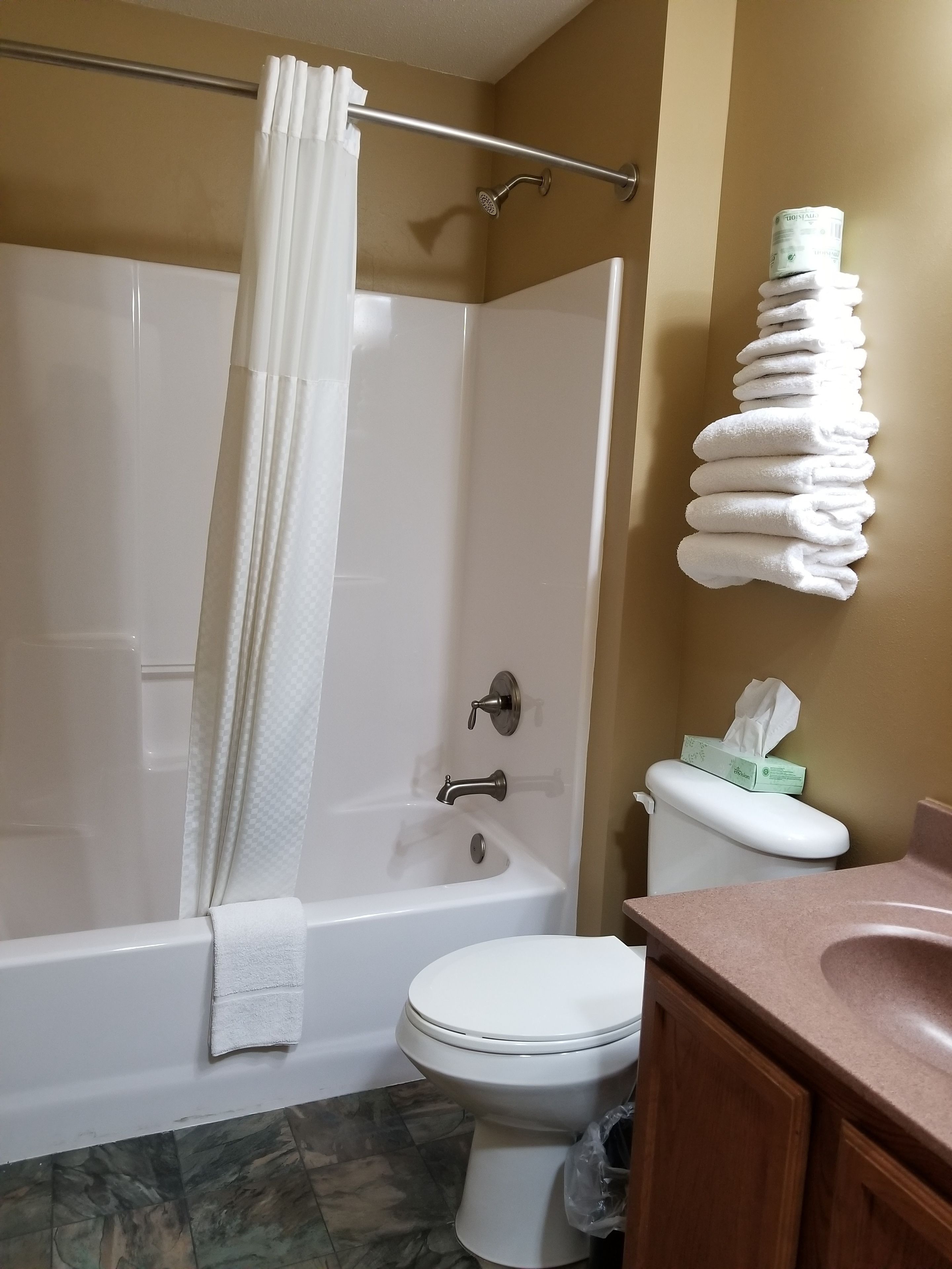 standard room, 2 double beds, non smoking | bathroom | hair dryer, towels