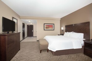 Hypo-allergenic bedding, pillowtop beds, desk, blackout drapes