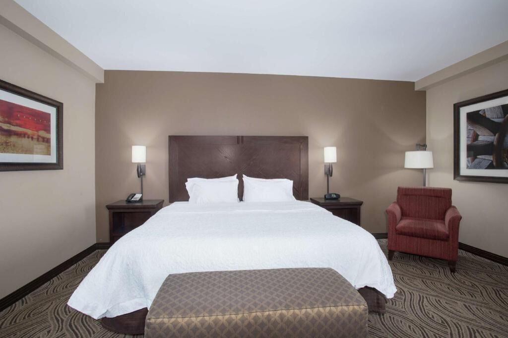 Hypo-allergenic bedding, pillowtop beds, desk, blackout drapes