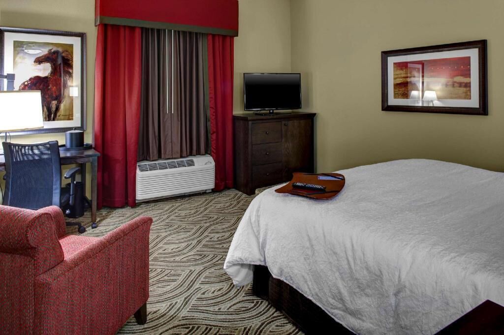 Hypo-allergenic bedding, pillowtop beds, desk, blackout drapes