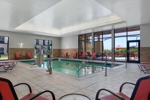 Indoor pool, pool loungers