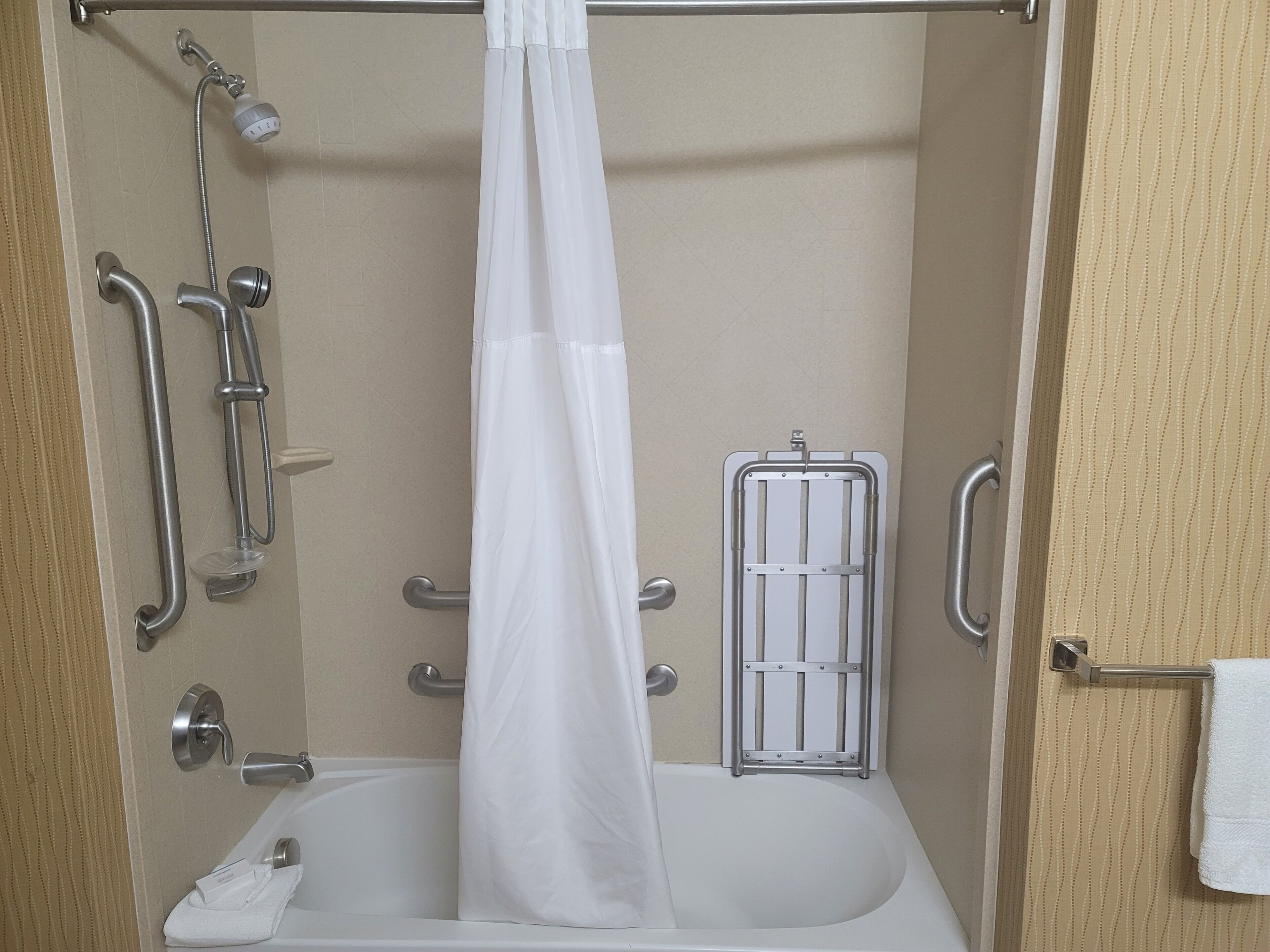 room, 2 queen beds, accessible, bathtub | bathroom | free toiletries, hair dryer, towels, soap