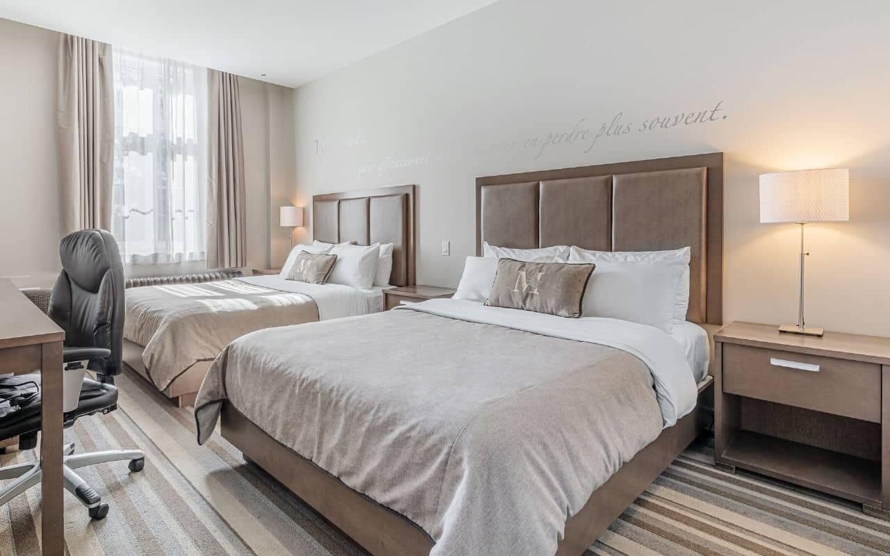 Premium bedding, individually decorated, individually furnished, desk