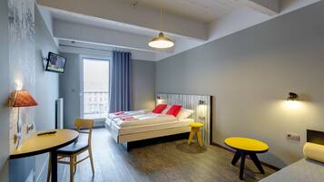 In-room safe, desk, laptop workspace, soundproofing