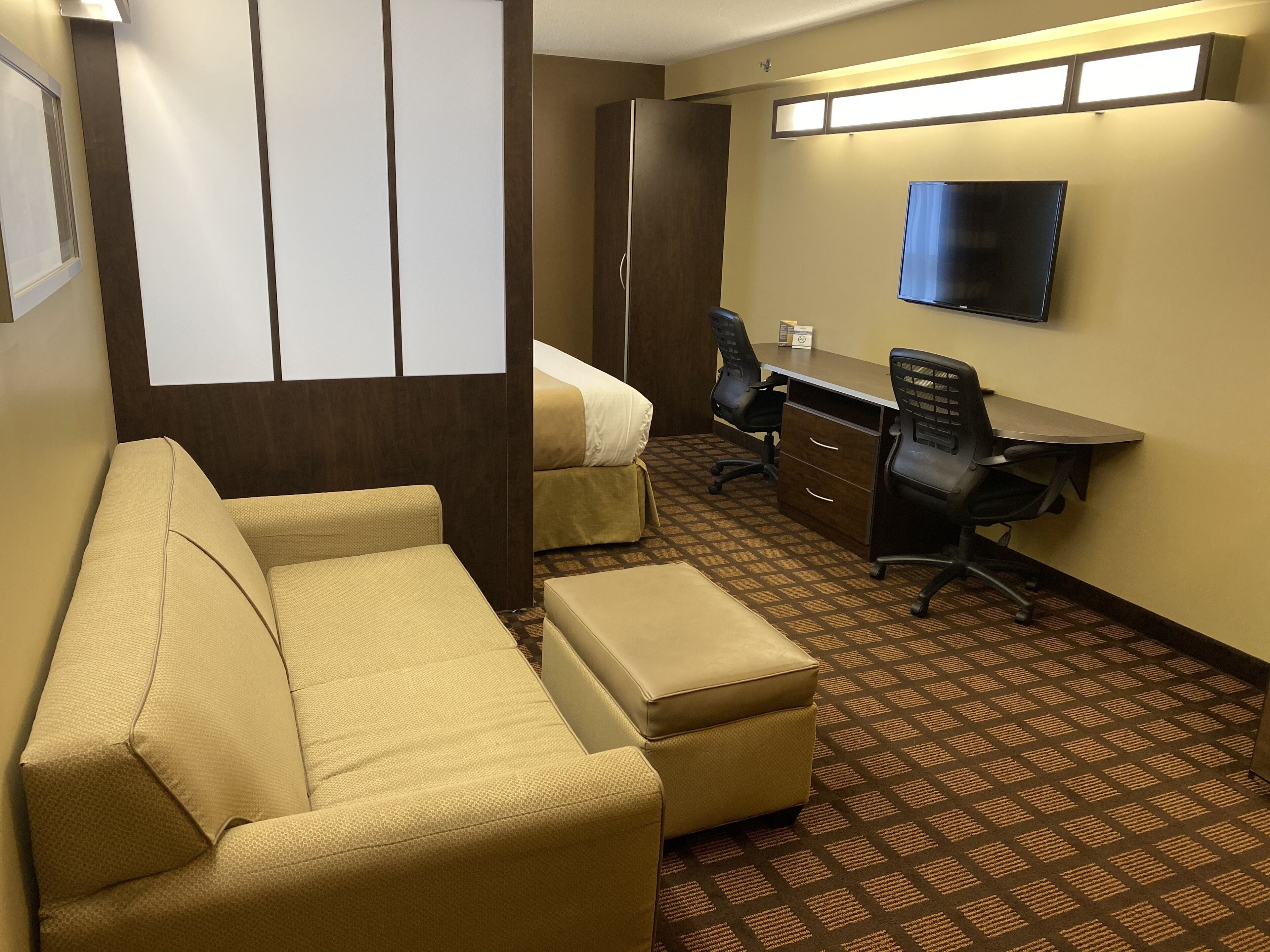 suite, 1 king bed, non smoking | living area | flat-screen tv