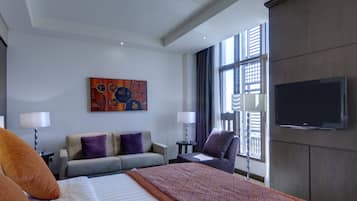 Minibar, in-room safe, desk, laptop workspace