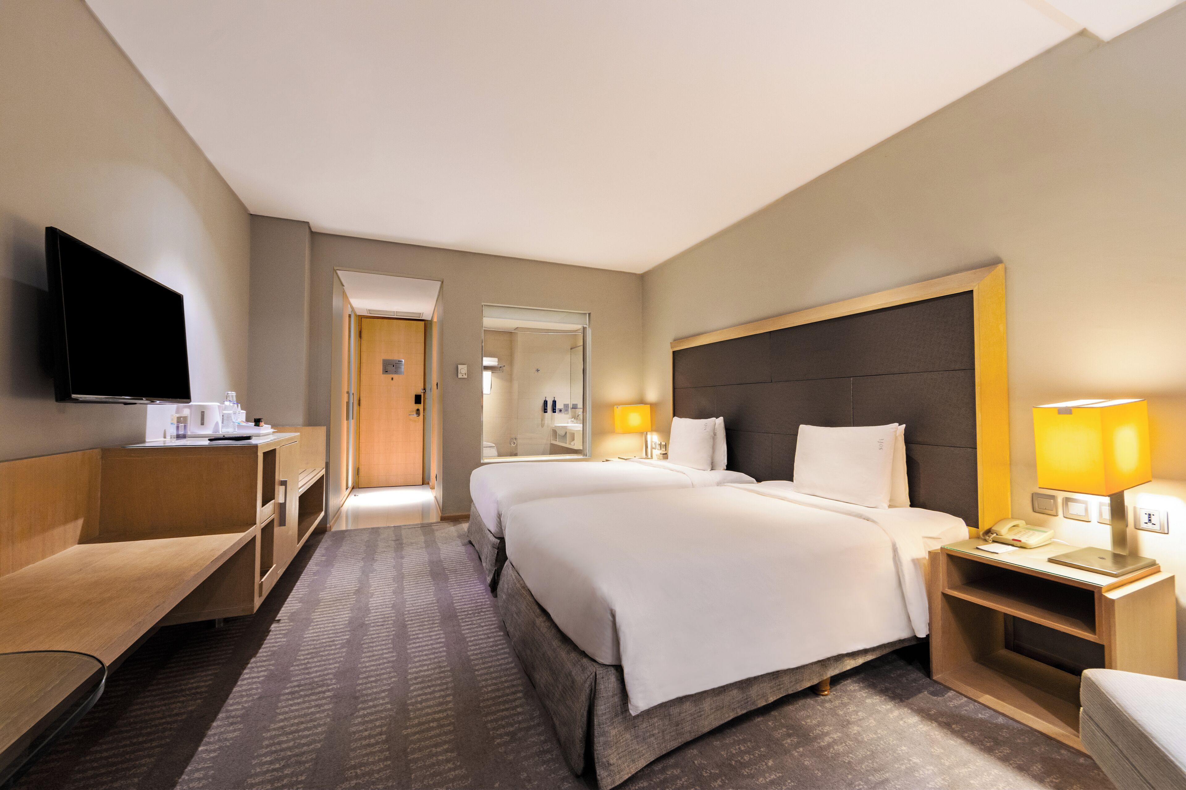 In-room safe, desk, laptop workspace, blackout curtains