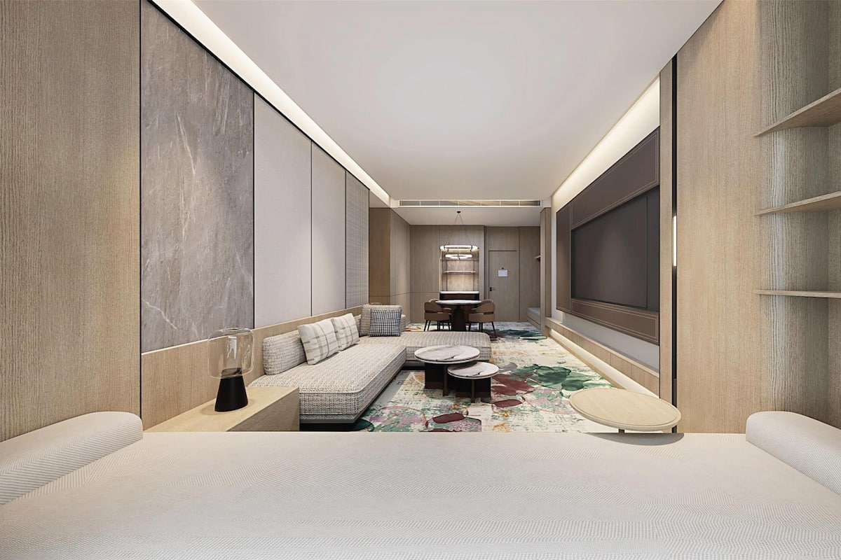 Deluxe Suite, 1 Katil Raja (King) | Ruang tamu | 32 inci televisyen dengan satelit