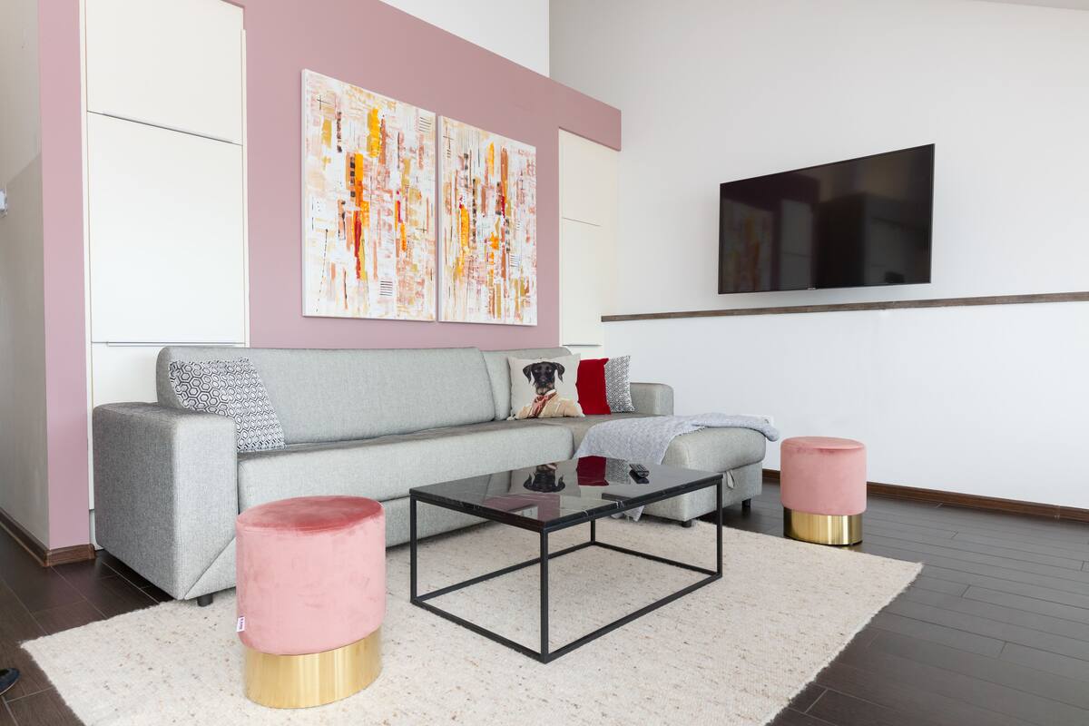 Deluxe Suite, 2 Bedrooms, Terrace (incl. 39€ cleaning fee) | Living area | Flat-screen TV