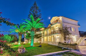 Front of property - evening/night - Panorama Studios & Apartments (Zakynthos)