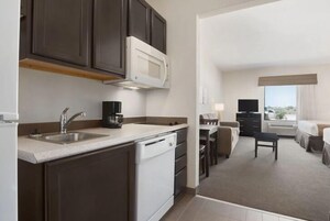 Fridge, microwave, coffee/tea maker